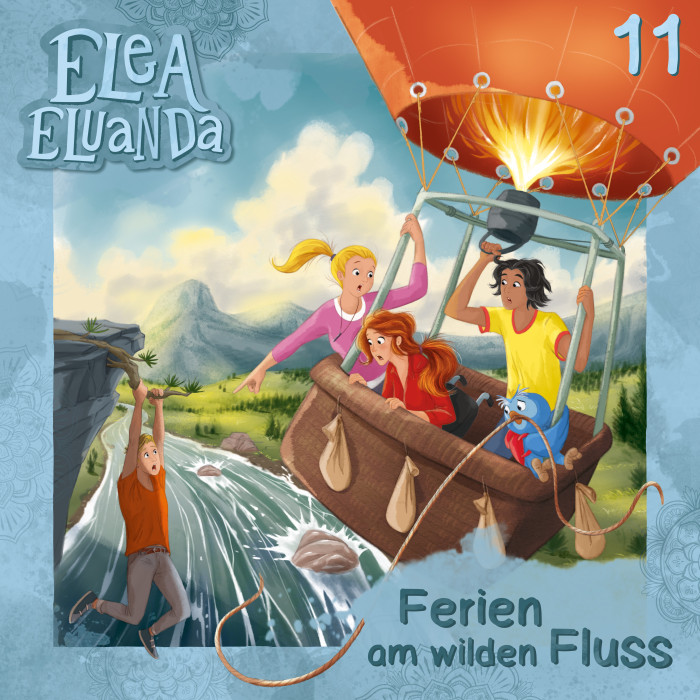 Elea, Ravi und Rosa im Heißluftballon mit Ezechiel
